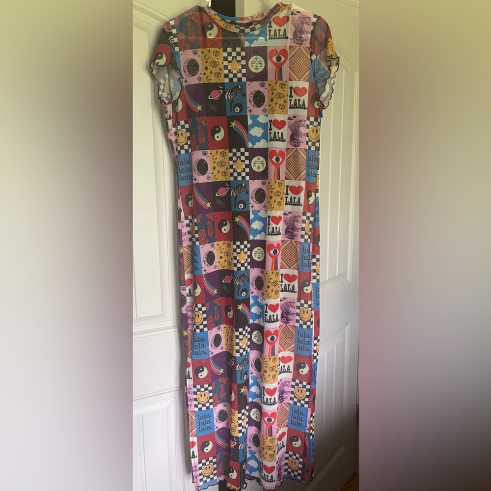 Dressed in LaLa “LaLa World” Patchwork Mad About You Mesh Dress